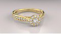 Anel de Noivado Uni Princess II (diamantes de laboratório) (3)