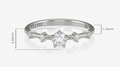 Anel de Noivado Serenity I (diamantes de laboratório) (medidas)