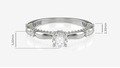  Anel de Noivado Ária I (diamantes de laboratório) (medidas)