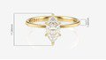 Anel de Noivado Aura Marquise II (diamantes de laboratório) (medidas)