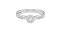 Anel de Noivado Uni Princess Prata (diamantes de laboratório)