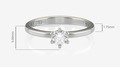  Anel de Noivado One I (diamantes de laboratório) (medidas)