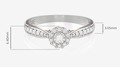 Anel de Noivado Uni I (diamantes de laboratório) (medidas)