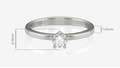 Anel de Noivado Promise I (diamantes de laboratório) (medidas)