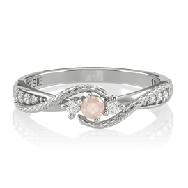 Anel de Formatura de Farmácia Angitia I Personalizado com Topázio Imperial (Ouro Branco)