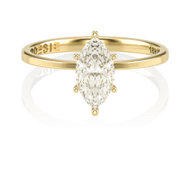 Anel de Noivado Aura Marquise II (diamantes de laboratório)
