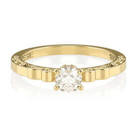 Anel de Noivado Sakura II (diamantes de laboratório)