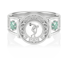 Anel de Formatura de Educação Física Sinete (Prata 925)