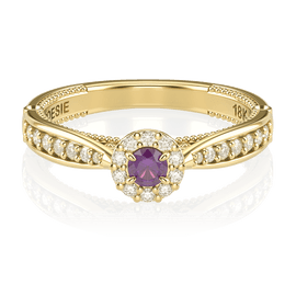 Anel de Noivado Uni Princess II-Am