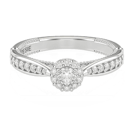 Anel de Noivado Uni Princess Prata (diamantes de laboratório)