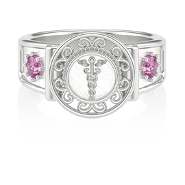 Anel de Formatura de Ciências Contábeis Sinete (Prata 925)