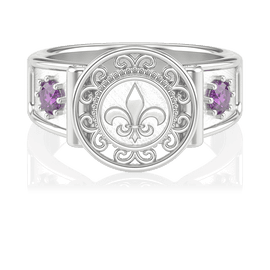 Anel de Formatura de Letras Sinete (Prata 925)