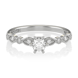 Anel de Noivado Gran Destiny I (diamantes de laboratório)