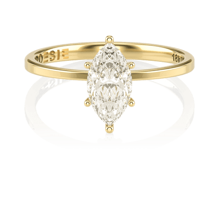 Anel de Noivado Aura Marquise II (diamantes de laboratório)