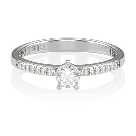 Anel de Noivado Petit Solitaire I