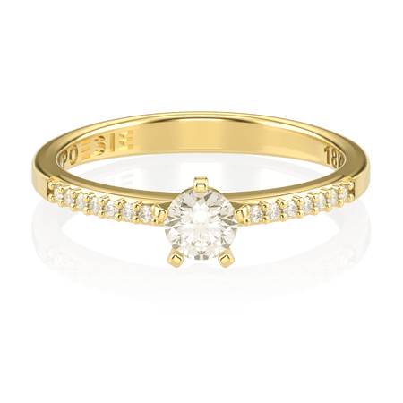 Anel de Noivado Petit Solitaire II