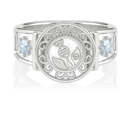 Anel de Formatura de Biologia Sinete (Prata 925)