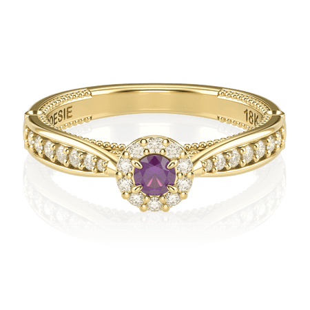 Anel de Noivado Uni Princess II-Am