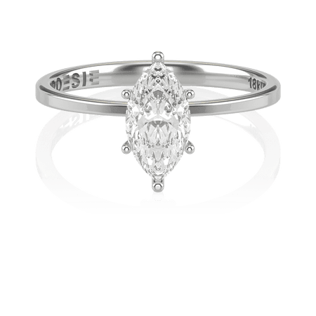 Anel de Noivado Aura Marquise I (diamantes de laboratório)