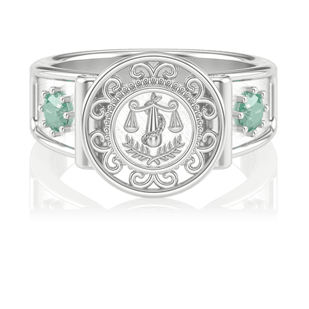 Anel de Formatura de Nutrição Sinete (Prata 925)