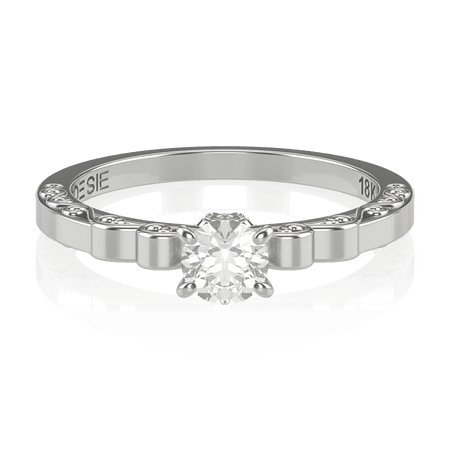 Anel de Noivado Sakura I (diamantes de laboratório)