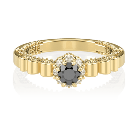 Anel de Noivado Impera II (Diamante Negro)