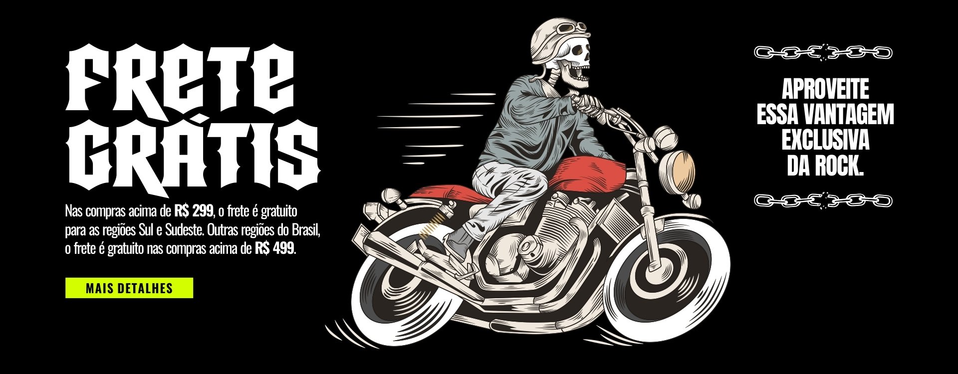 Frete Grátis da Rock! Aproveite
