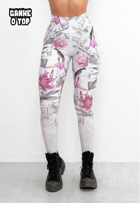 Legging Cintura Alta Florata
