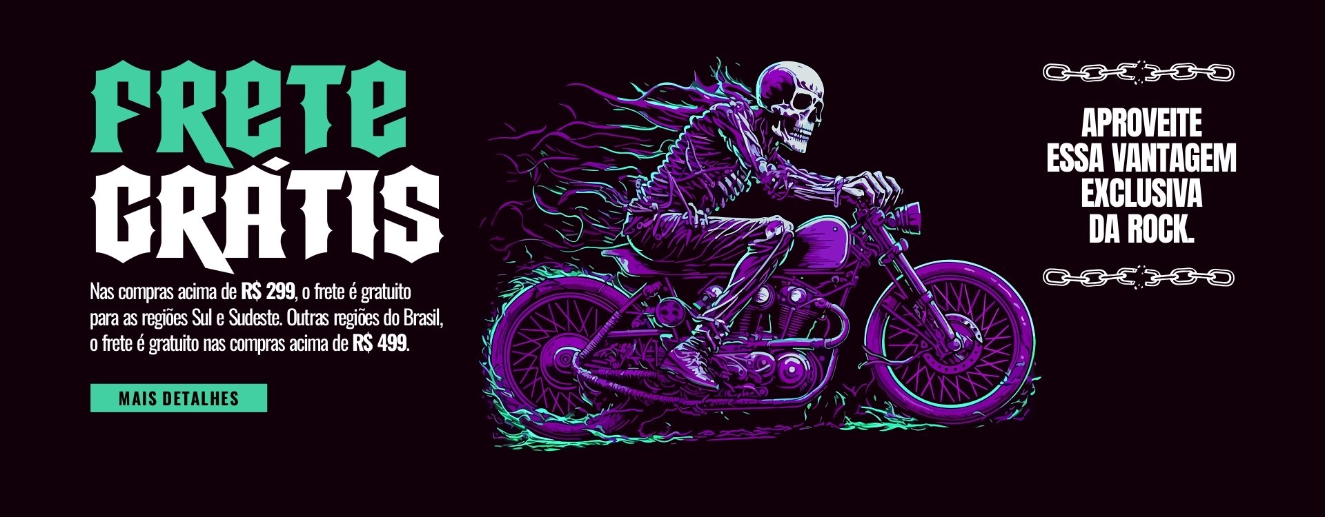 Frete Grátis da Rock! Aproveite