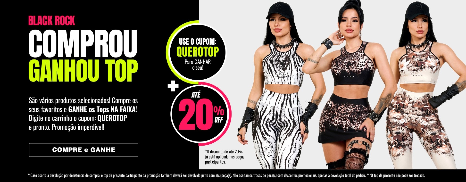 Black Friday Rock! Comprou Ganhou o Top