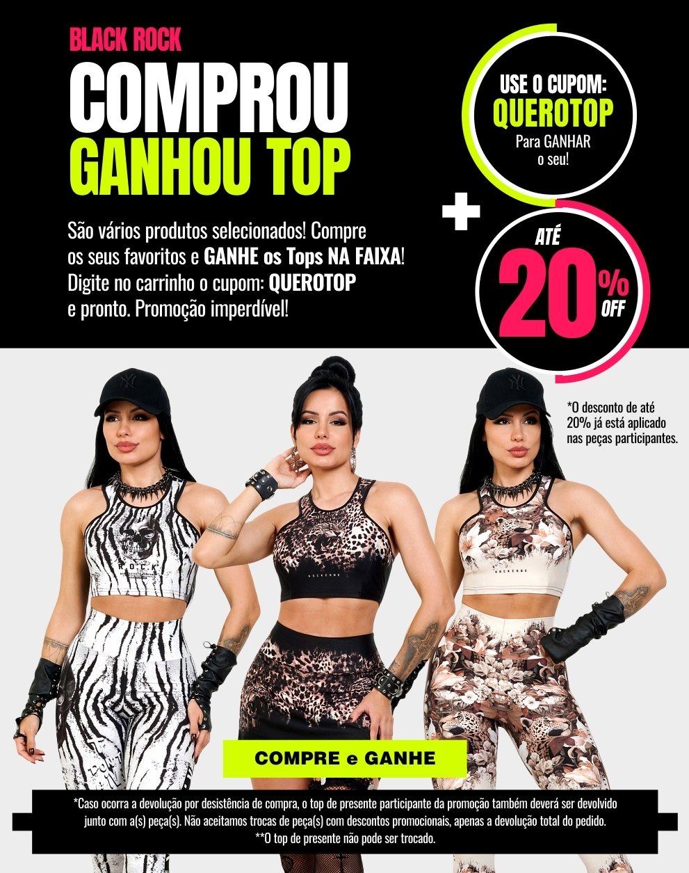 Black Friday Rock! Comprou Ganhou o Top